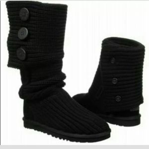 UGG Australia Black Classic Cardy Knit retail $150